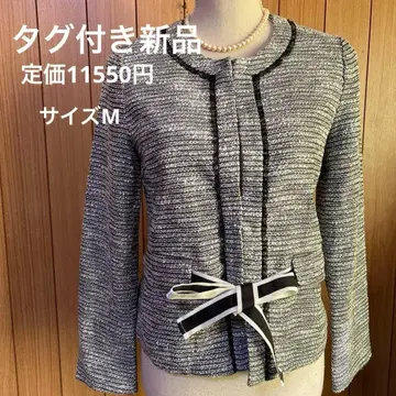 [ 새상품 택 포함 ] Doux Archives 트위드 자켓 리본 포함