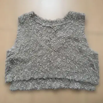 mystic 라메 샤기 니트 베스트