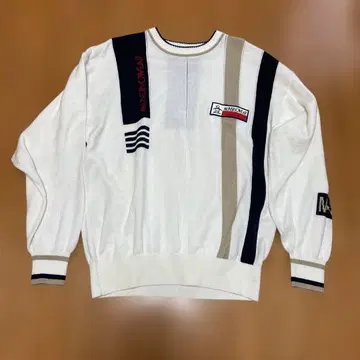 중고 Munsingwear 스트라이프 니트 스웨터 LA 사이즈