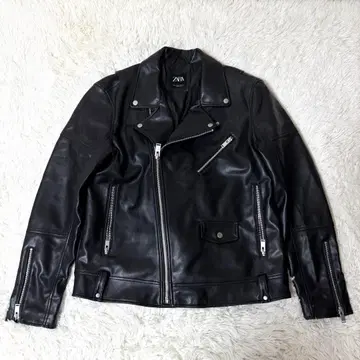 ZARA 자라 더블 라이더 자켓 인조 가죽 XL