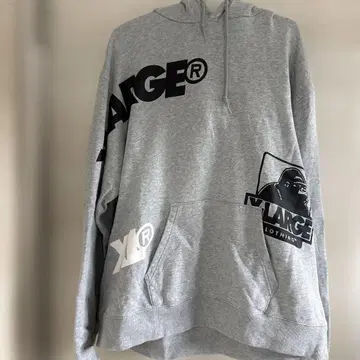 XLARGE 그레이 후드 부착 후드티 L
