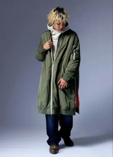 MA-1 롱 코트 남성용