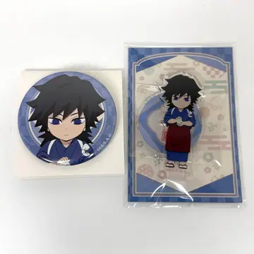 귀멸 식당 토미오카 기유 캔뱃지 아크릴 스탠드 세트