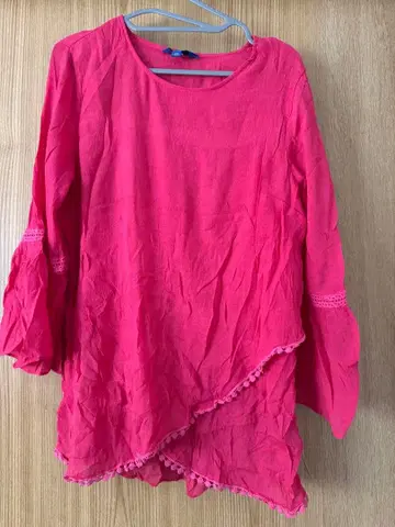 APT.9 핑크 플레어 슬리브 셔츠 XXL