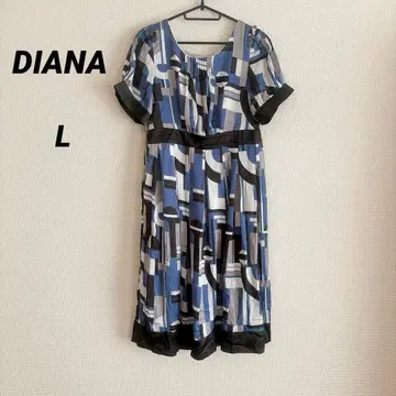 DIANA [ L ] 기하학 패턴 반팔 원피스