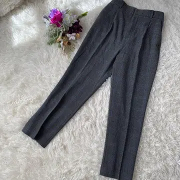 [ MICHEL KLEIN ] 그레이 계열 체크 슬랙스 36(S)