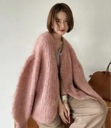 CLANE 클라네 모헤어 샤기 가디건