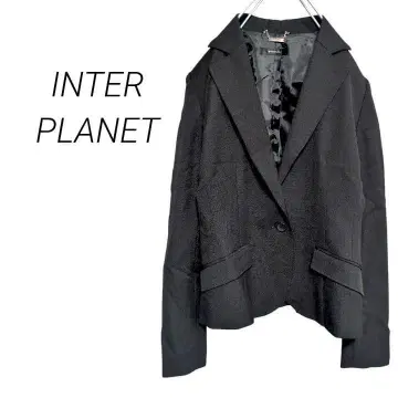 [ 인터플래닛 ] 테일러드 자켓 백 플리츠 다크 그레이 M