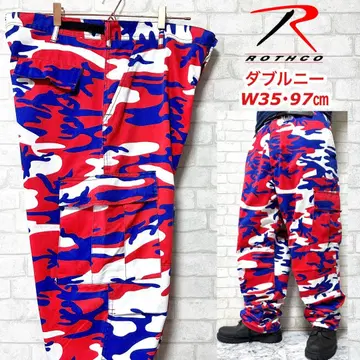 ROTHCO B.D.U. 미색 카모플라쥬 멀티 컬러 더블니 카고 팬츠