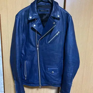 뱅퀴시 램 가죽 라이더 블루