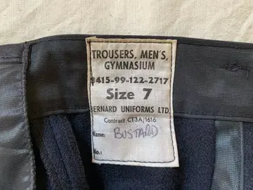 초레어 1970s Royal Navy 실물 울 팬츠 블루 서지