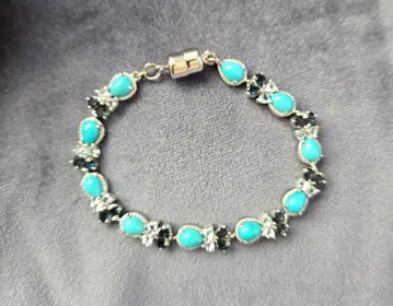 SV 슬리핑 뷰티 터콰이즈와 블루 토파즈 팔찌