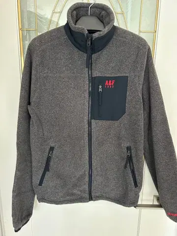 ABERCROMBIE 그레이 플리스 자켓 표시 크기 M