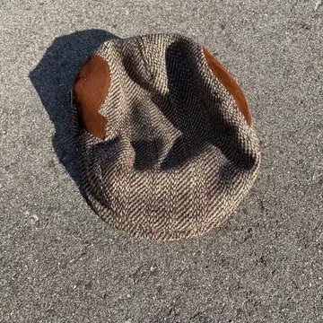 브라운 트위드 헌팅모 80s