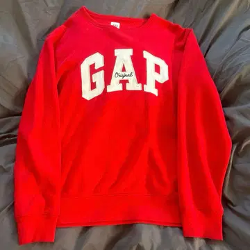 GAP 로고 맨투맨 레드 M 사이즈