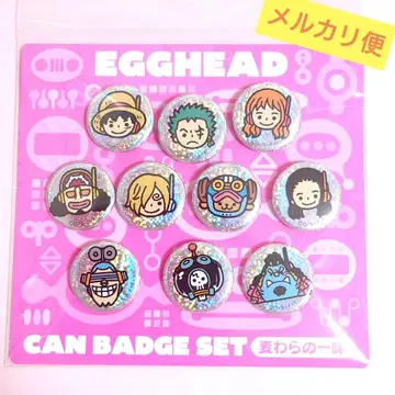 원피스 에그헤드 아이콘 미니 캔뱃지 밀짚모자 일당 반짝반짝 캔뱃지