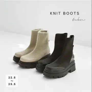 yuki (도키코) 님 콜라보 니트 부츠 블랙 M 사이즈