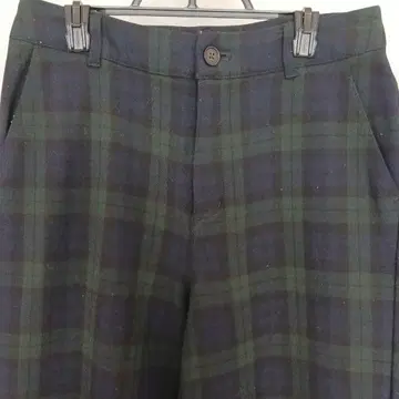 체크 무늬 와이드 팬츠 다크 그린 Golden Bear 64