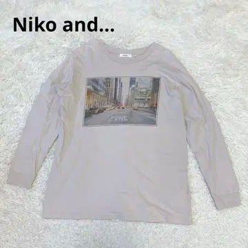 a2093 [ 니코앤드 ] 롱티 긴팔 티셔츠 프린트 L 캐주얼 러프