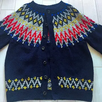 BEAMS BOY 빔즈 보이 핸드 노르딕 크루 가디건