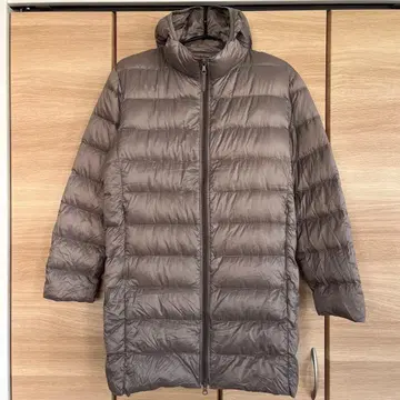 유니클로 울트라 라이트 다운 후디드 코트 롱