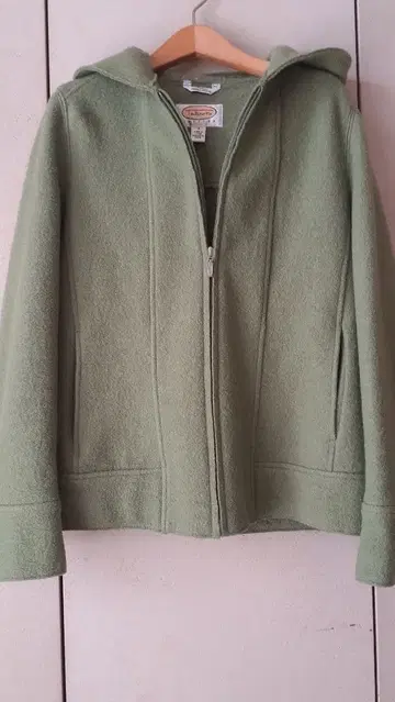 Talbots 후드 부착 그린 자켓 사이즈 9호