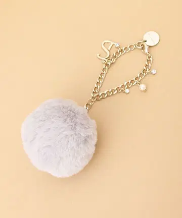 사만다 타바사/소프트 퍼 로고 참 ( 그레이/달 블루 )