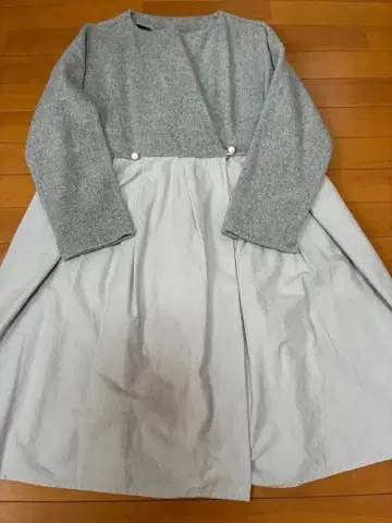 gauze# 롱 코트 그레이