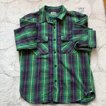 JELADO 체크 무늬 긴팔 셔츠 그린 계열