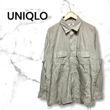 유니클로 긴팔 와이드 워크 셔츠 레귤러 카라 포켓 XL 사이즈
