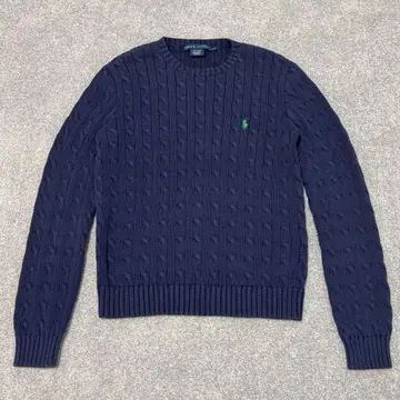폴로 랄프로렌 포니 로고 케이블 짜임 니트 네이비 L