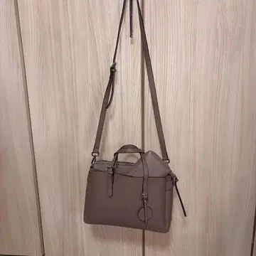 베이지 숄더백 합성 피혁 지갑 포함