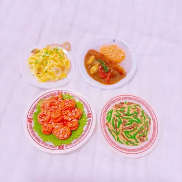 미니어처 푸드 식품 샘플 새우칠리 해물칠리 카레 파스타 칭자오로스
