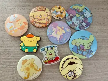 산리오 폼폼푸딩 캔뱃지 세트