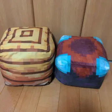 마인크래프트 봉제 인형 블록 Minecraft 블록 무늬 봉제 인형