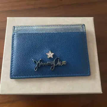 JIMMY CHOO 파랑 가죽 카드 케이스