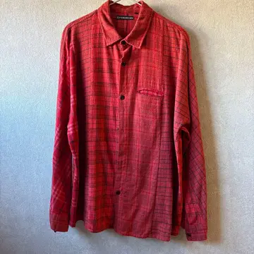 TIGRE BROCANTE 빨간색 체크 무늬 긴팔 셔츠