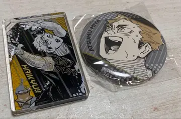 하이큐!! V리그 미야 아츠무 도미노풍 아크릴 블록 캔 배지