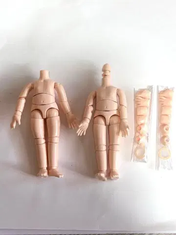 오비츠11 가동 피규어 세트 스킨 컬러 2체 부품 포함 정크 상품