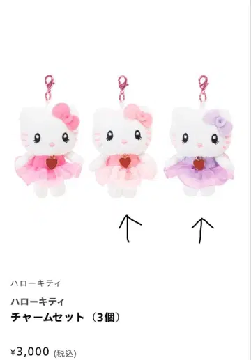 유니버셜 USJ 키티 키링 참 세트