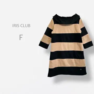 [ IRIS CLUB ] 니트 원피스 7부 소매 보더 튜닉 돌려입기