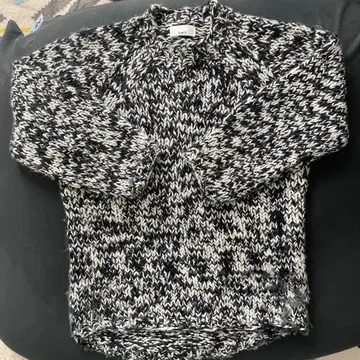 루이스 남성용 니트 스웨터 블랙 화이트