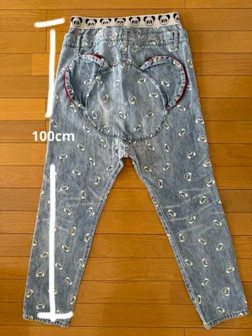 Candy Stripper PEPE 팬더 무늬 데님 팬츠