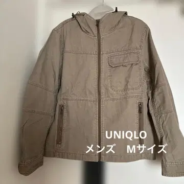 유니클로 후드 부착 밀리터리 자켓 베이지 M 사이즈