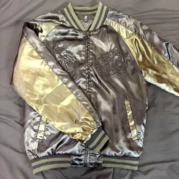 [초레어품] 리버서블 자수 스카잔 L 사이즈 라이온 자수