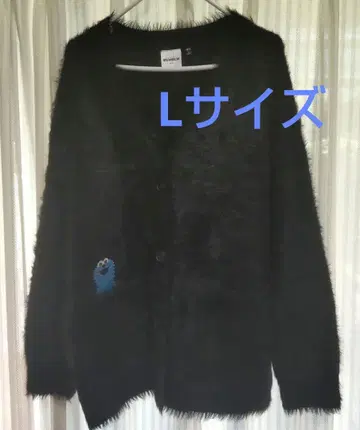 퍼펫 스 GU 오버 사이즈 가디건 L 블랙 블랙 스