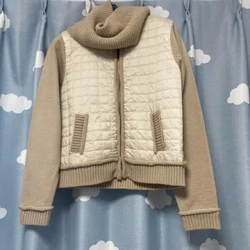 퀼팅 니트 자켓