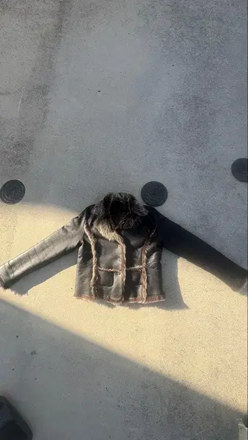 무스탕 자켓 코트 y2k 그런지