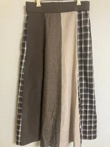 플레어 롱 스커트 브라운 계열