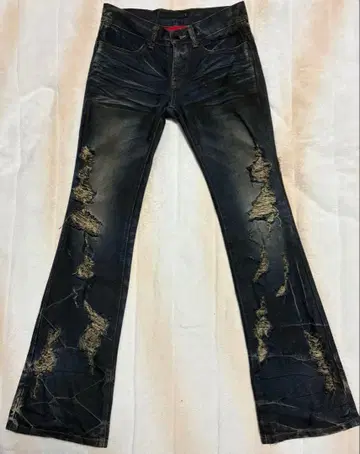 FUGA 부츠컷 데미지 가공 사이즈 42